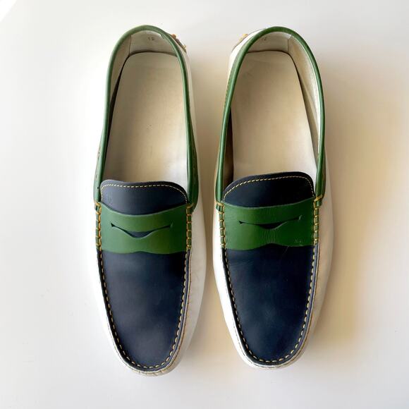Tods Gommino Driving Moccasins Mens 12 Penny Loafers Slip On Colorblock Resort